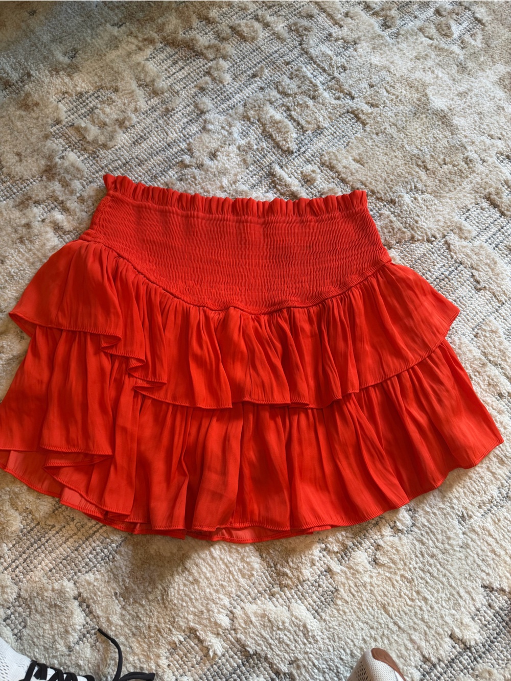 eesome Red Tiered Ruffle Skort